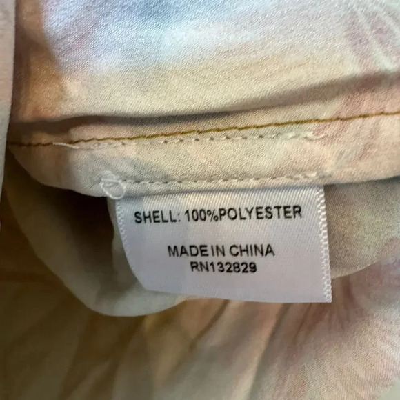 LPA Womens Mini Dress Size XS Brown Floral Short Sleeves V-Neck Revolve Chic - Picture 5 of 11